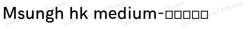 Msungh hk medium字体转换